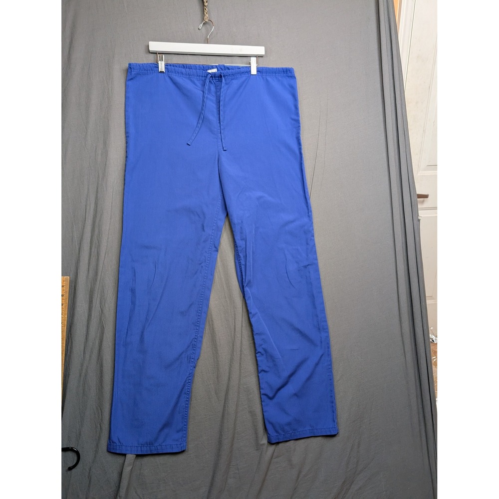 Dickies Royal Blue Scrub Pants Unisex Medium Drawstring‎ Elastic Waist